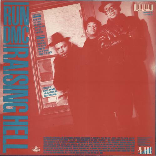 Run DMC Raising Hell - Purple tint sleeve UK vinyl LP album (LP